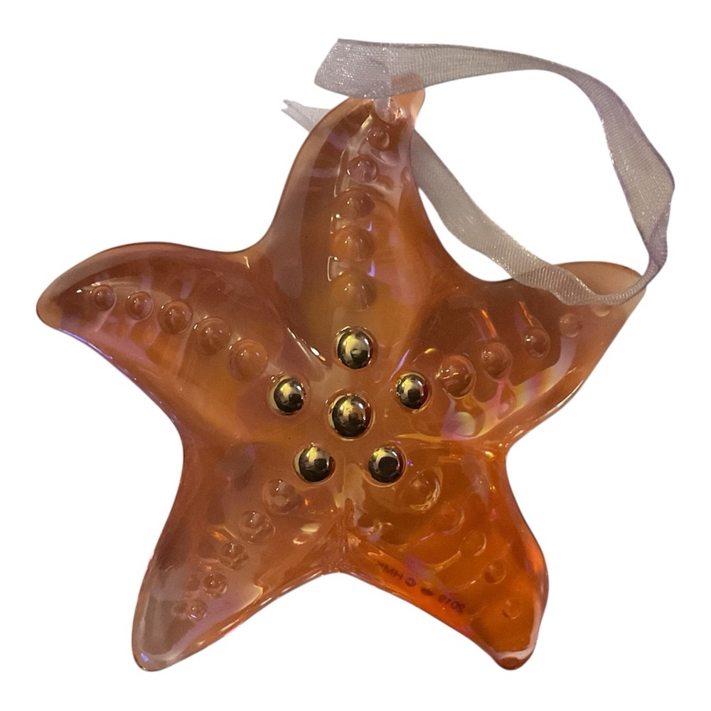 2019 Hallmark Keepsake "Stunning Starfish" glass Christmas ornament. - Picture 2 of 4